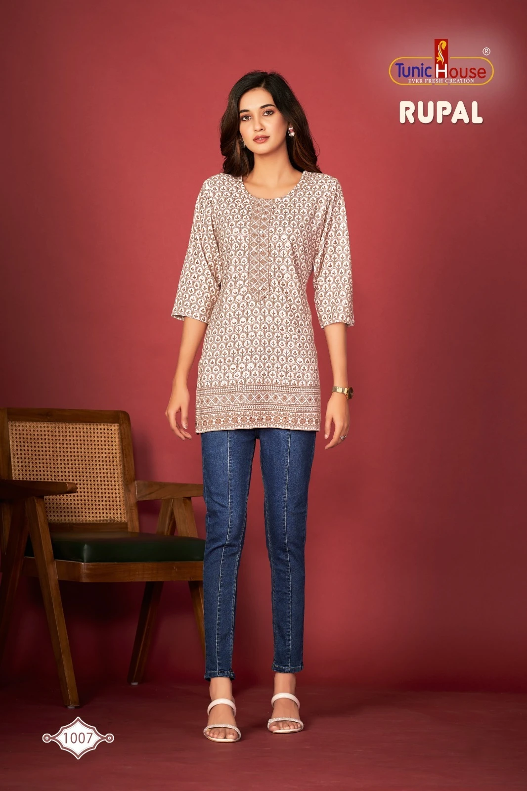 Tunic House Rupal Chikankari Viscous Rayon Wholesale Short Top Catalog — Wholesale Kurtis, MPA wholesale from Surat - Gallery Image 4